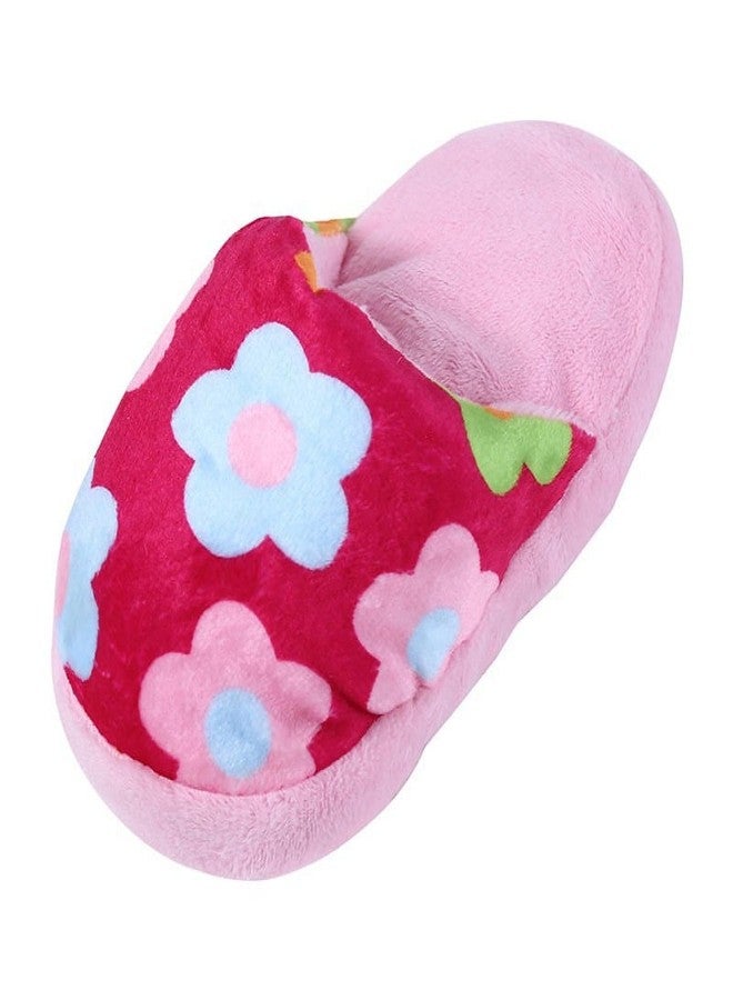 Tustao Pink Flowers Cute Pet Puppy Dog Cat Slipper Shape Plush Chew Play Toy Flip-Flops Squeaky Toys Dog Squeak Toys Pet Supplies - Image 4